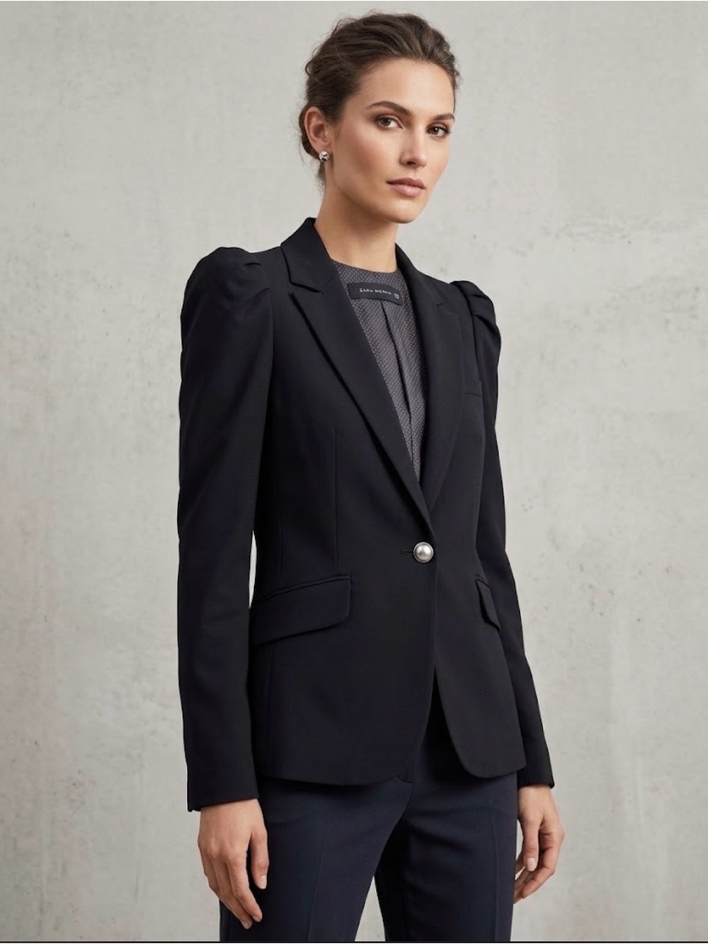 Zara Black Single-Button Women's Blazer size S